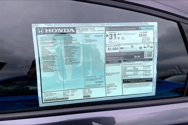 New 2026 Honda Accord SE image 19