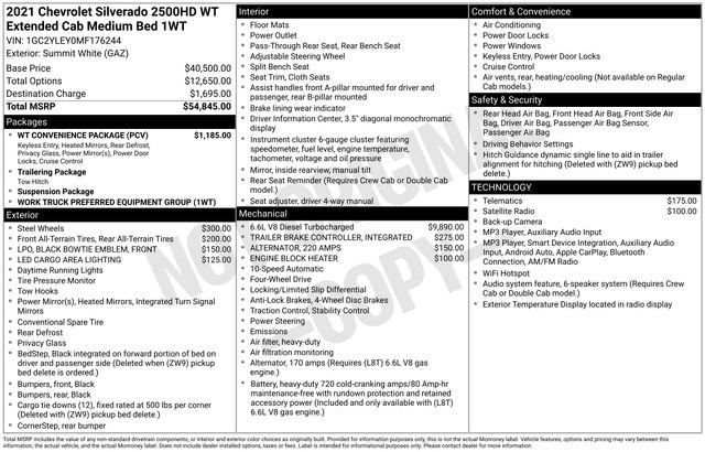 Certified 2021 Chevrolet Silverado 2500 W/T w/ WT Convenience Package AWD/4WD image 35