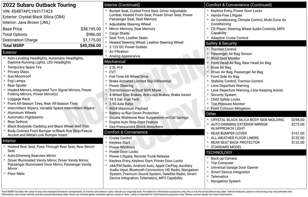Used 2022 Subaru Outback Touring image 19