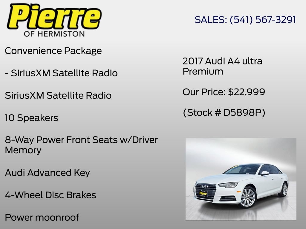 Used 2017 Audi A4 2.0T Ultra Premium w/ Convenience Package FWD image 12