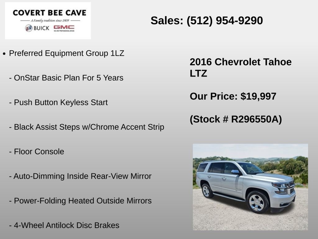 Used 2016 Chevrolet Tahoe LTZ w/ Max Trailering Package AWD/4WD image 12
