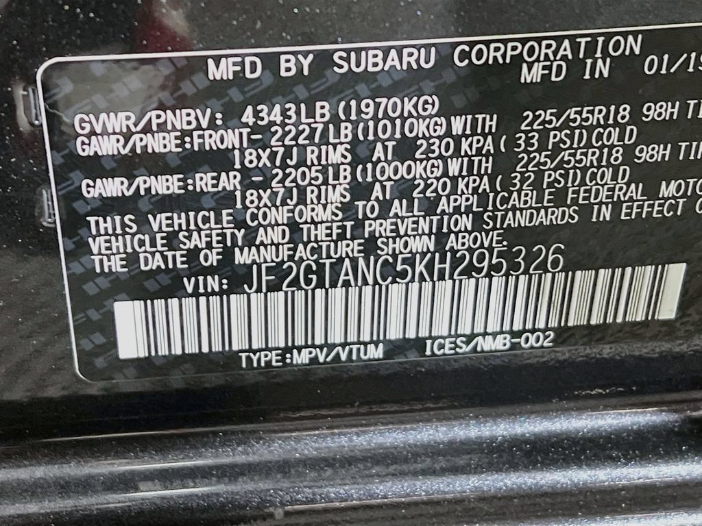 Used 2019 Subaru Crosstrek 2.0i Limited w/ Moonroof Package w/Navigation AWD/4WD image 29