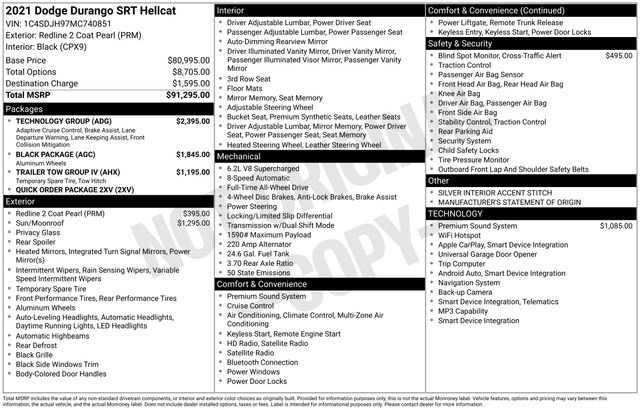 Used 2021 Dodge Durango SRT Hellcat w/ Technology Group image 10