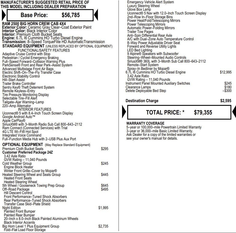 New 2026 RAM 2500 Big Horn image 2