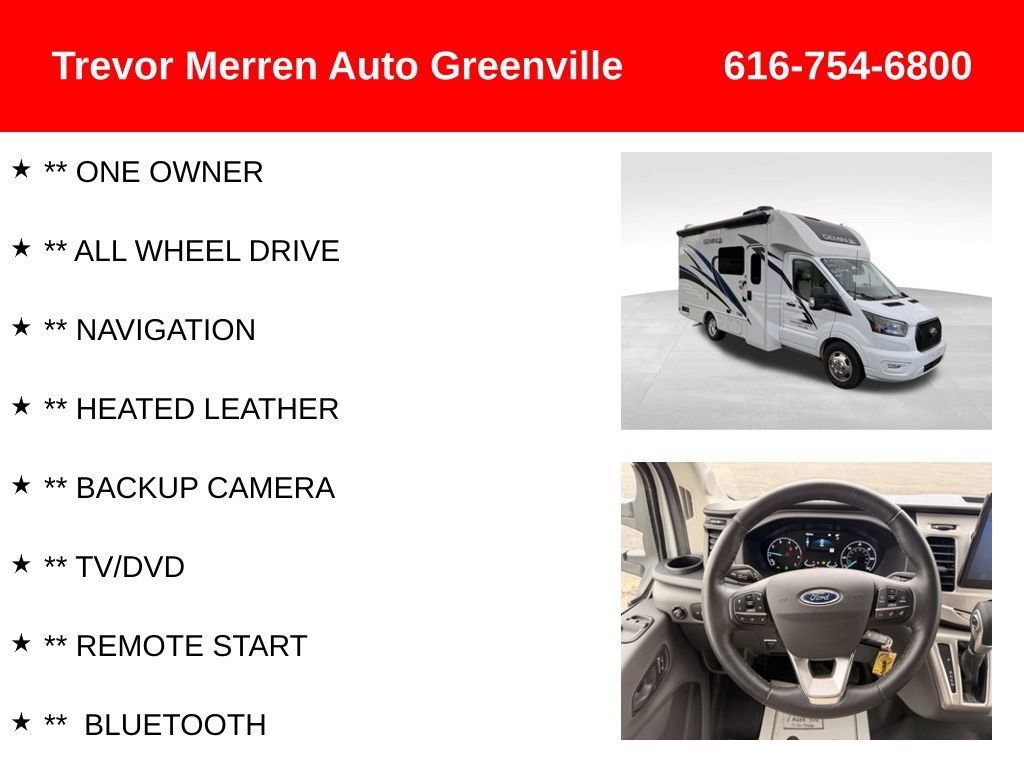 Used 2023 Ford Transit 350 Low Roof DRW AWD w/ Motorhome Prep Package image 8