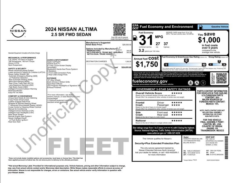 Used 2024 Nissan Altima 2.5 SR FWD image 3