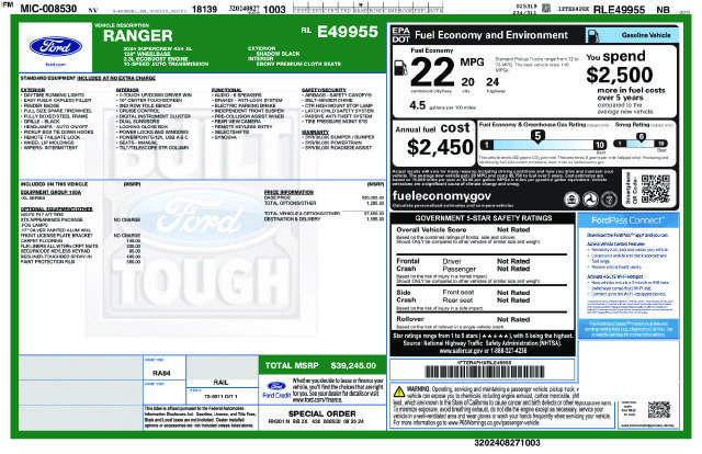 Certified 2024 Ford Ranger XL AWD/4WD image 24