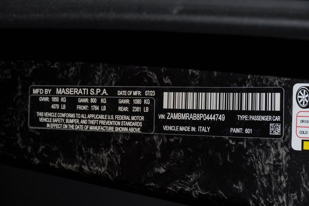 Certified 2023 Maserati MC20 Coupe RWD image 36