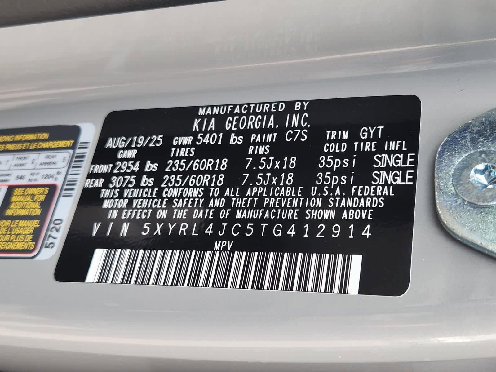 New 2026 Kia Sorento S w/ S Panoramic Sunroof Package FWD image 31