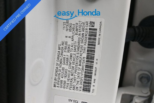 Certified 2024 Honda Civic EX image 18