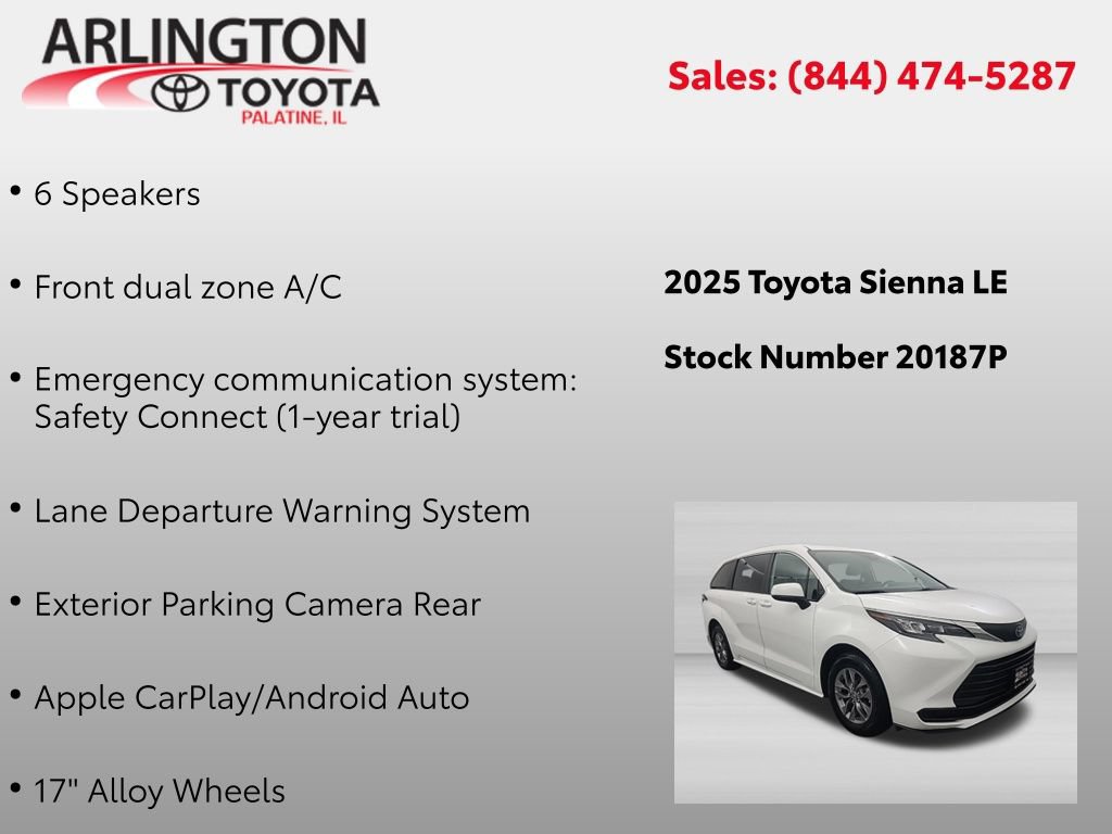 Used 2025 Toyota Sienna LE FWD image 4