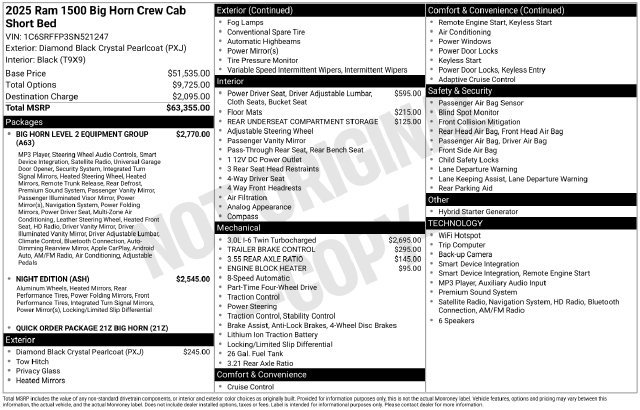 Certified 2025 RAM 1500 Big Horn AWD/4WD image 9
