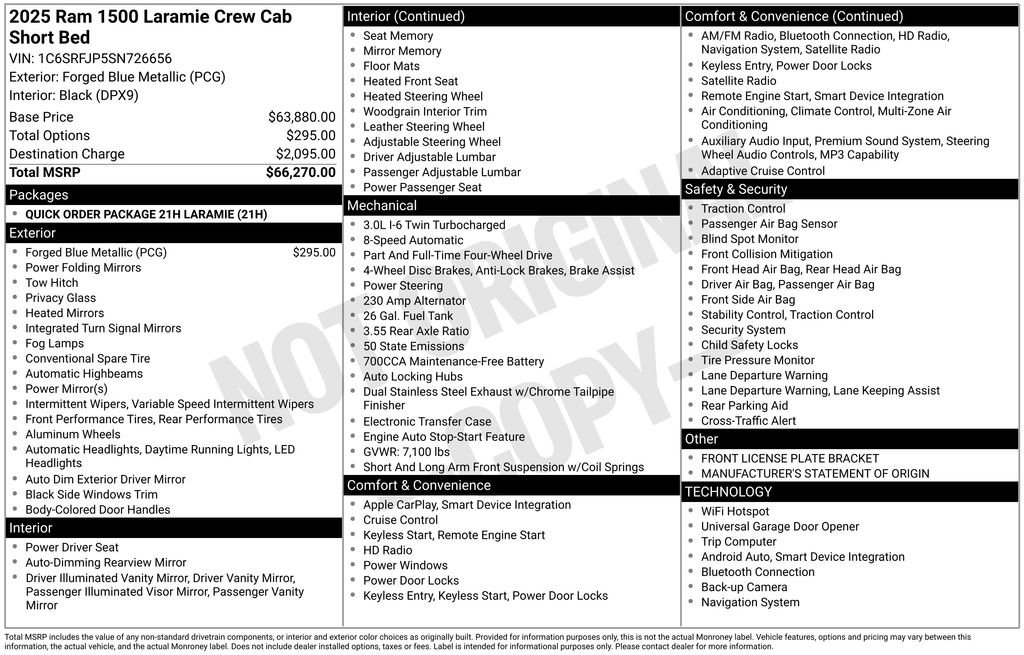 Certified 2025 RAM 1500 Laramie AWD/4WD image 43