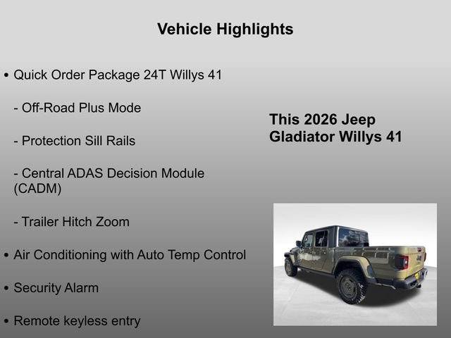 New 2026 Jeep Gladiator Willys image 30