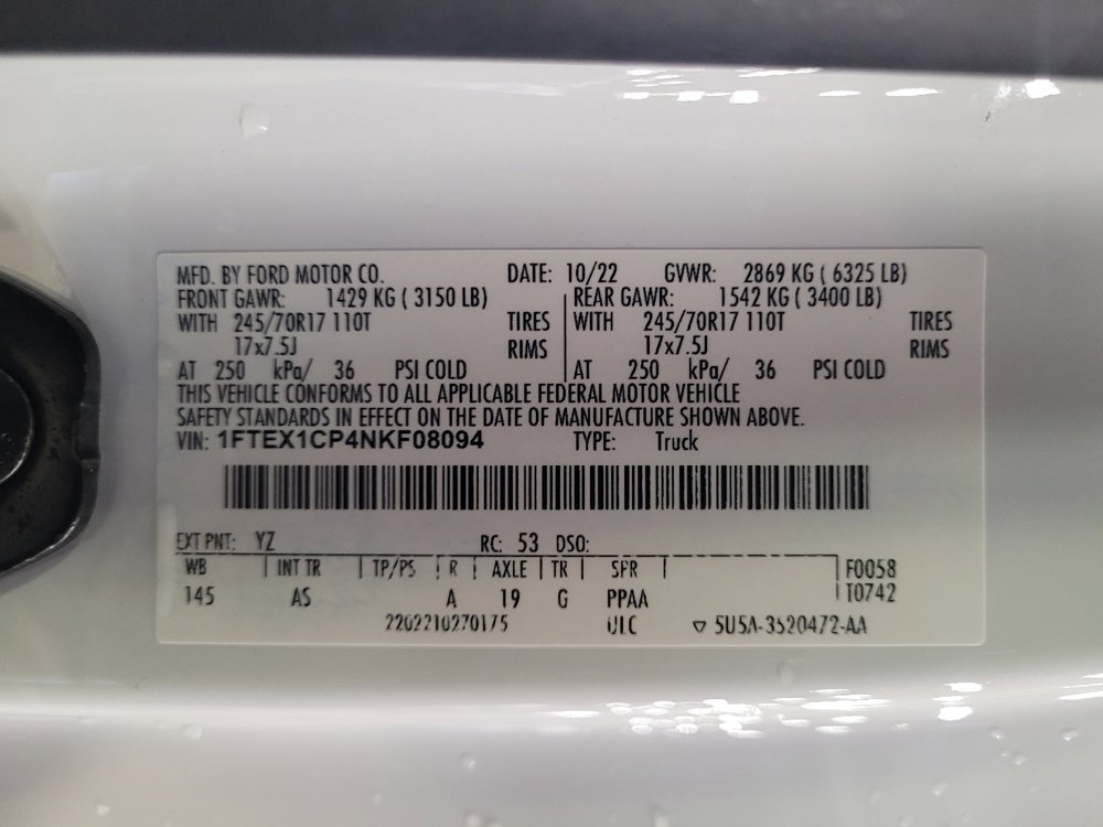 Used 2022 Ford F150 XL w/ Equipment Group 101A High RWD image 33