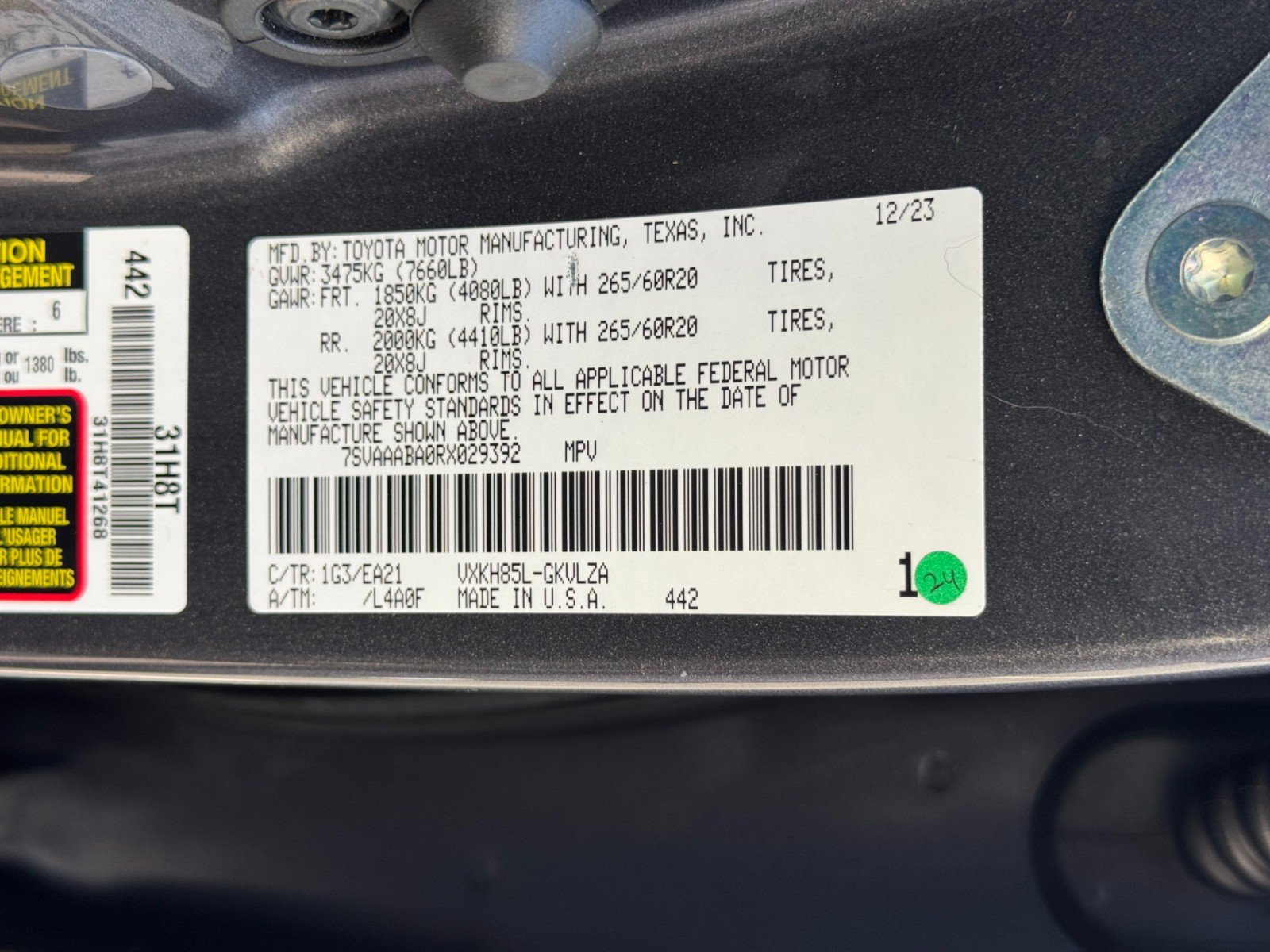 Used 2024 Toyota Sequoia Limited AWD/4WD image 50