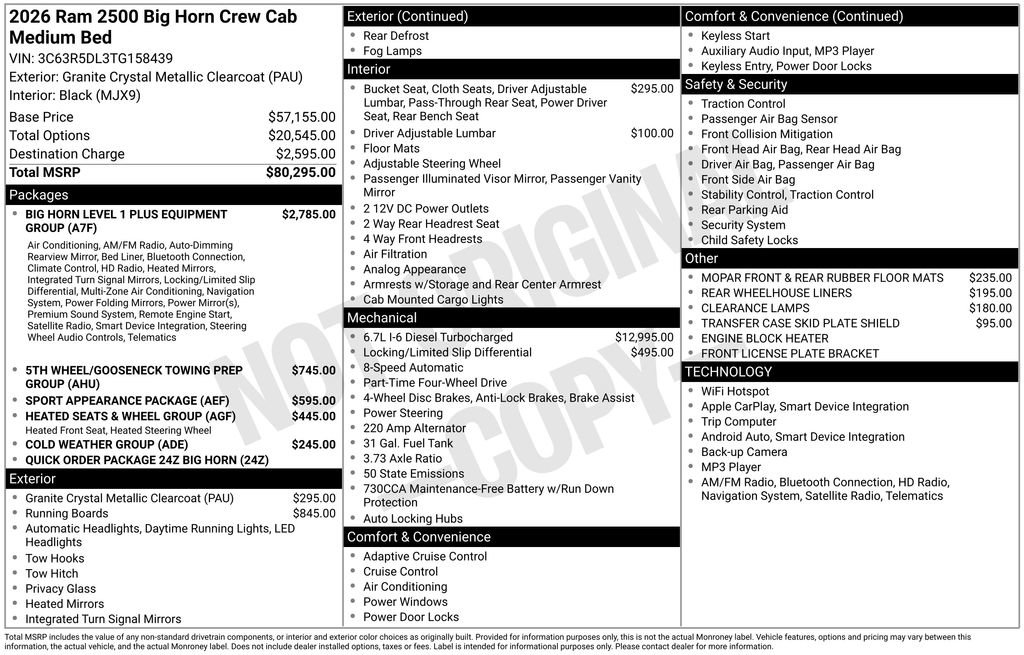 New 2026 RAM 2500 Big Horn image 29