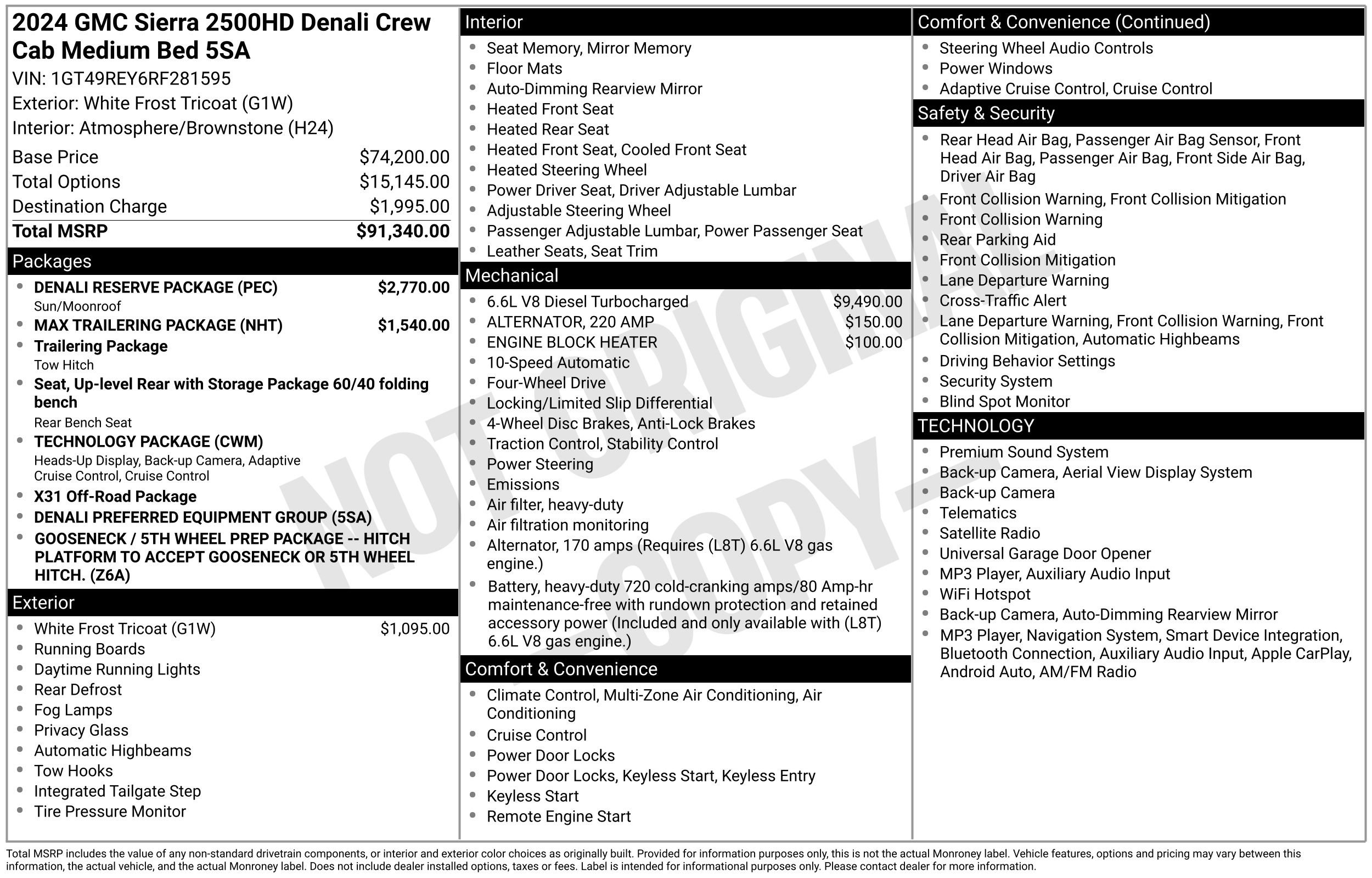 Used 2024 GMC Sierra 2500 Denali w/ Denali Reserve Package AWD/4WD image 2