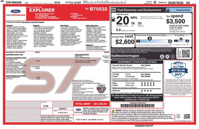 Used 2025 Ford Explorer ST w/ Sun And Sound Package image 10