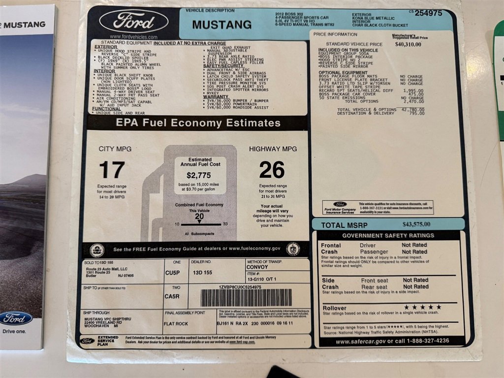 Used 2012 Ford Mustang Boss 302 w/ Boss 302 Accessory Pkg RWD image 69