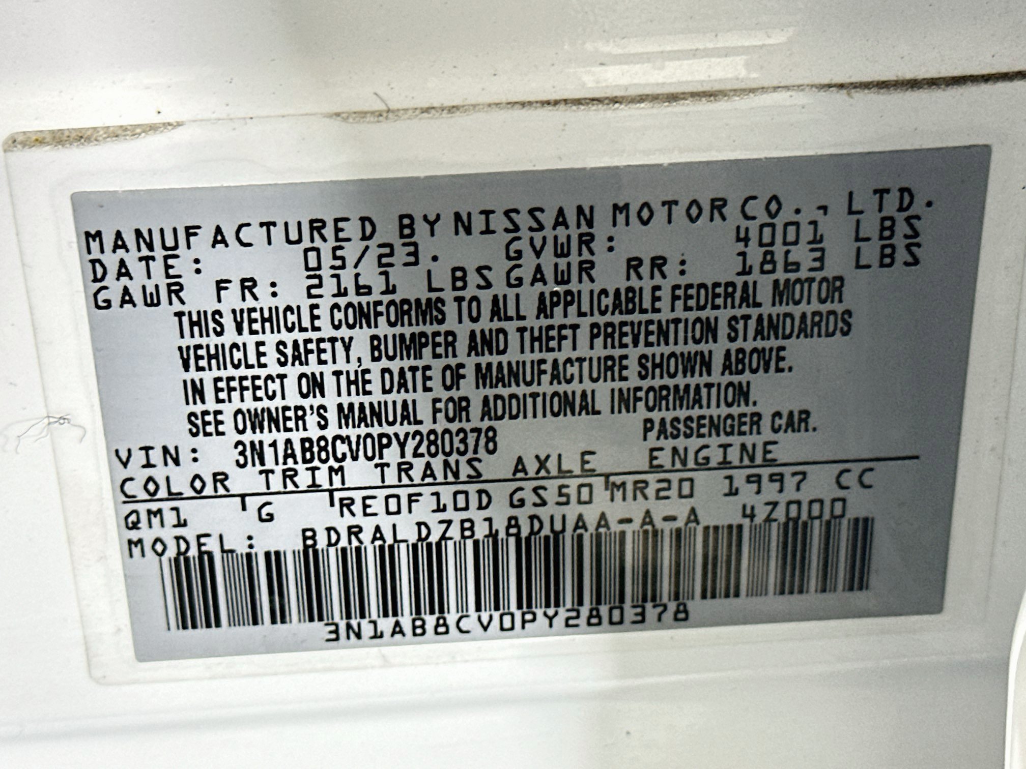 Used 2023 Nissan Sentra SV w/ All-Weather Package FWD image 12