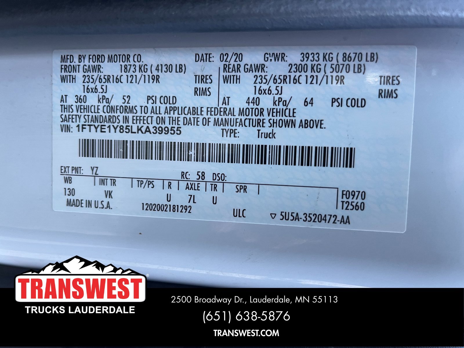 Used 2020 Ford Transit 150 Low Roof image 16