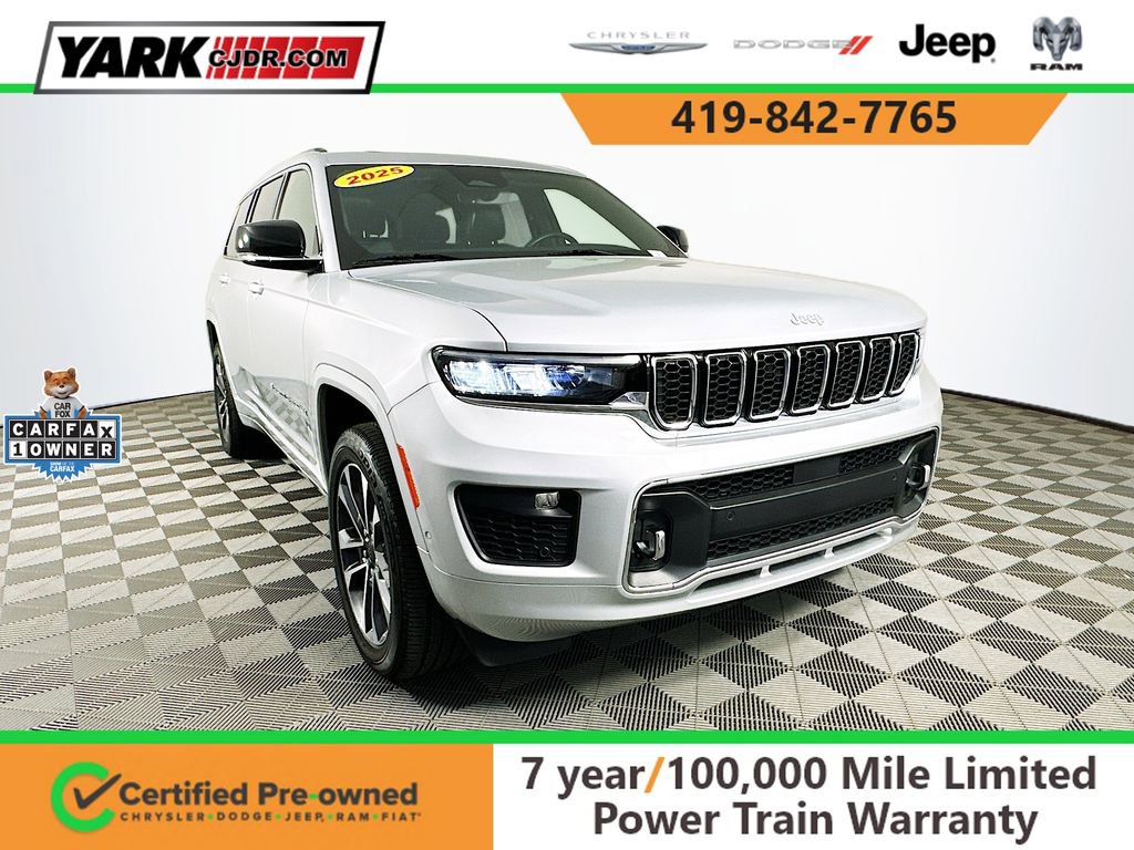 Certified 2025 Jeep Grand Cherokee L Overland w/ Rear Seat Video Group I AWD/4WD image 1
