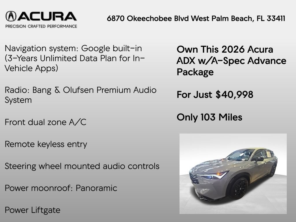 Used 2026 Acura ADX A-Spec w/ Advance Package FWD image 20