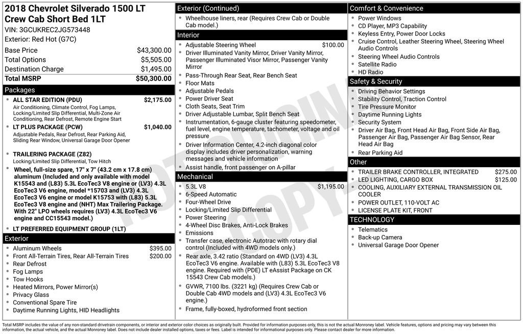 Used 2018 Chevrolet Silverado 1500 LT w/ All Star Edition image 2