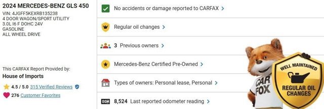 Certified 2024 Mercedes-Benz GLS 450 4MATIC image 3