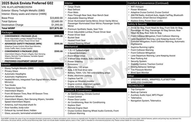 New 2025 Buick Envista Preferred w/ Convenience I Package image 26