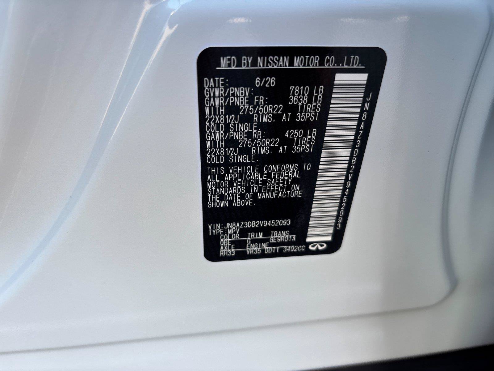 New 2027 INFINITI QX80 Sensory AWD/4WD image 12