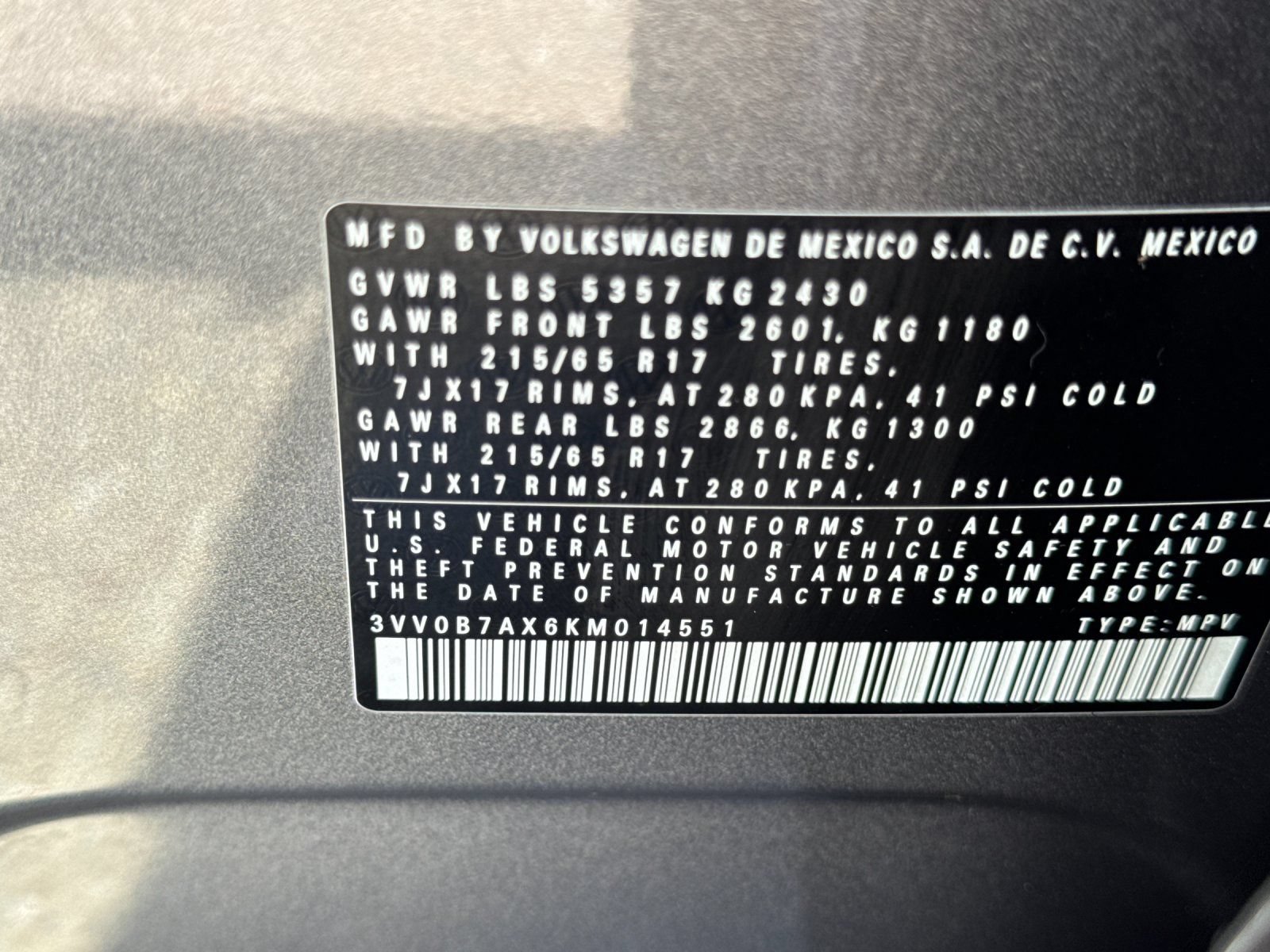 Used 2019 Volkswagen Tiguan S w/ 3rd Row Seat Package AWD/4WD image 42