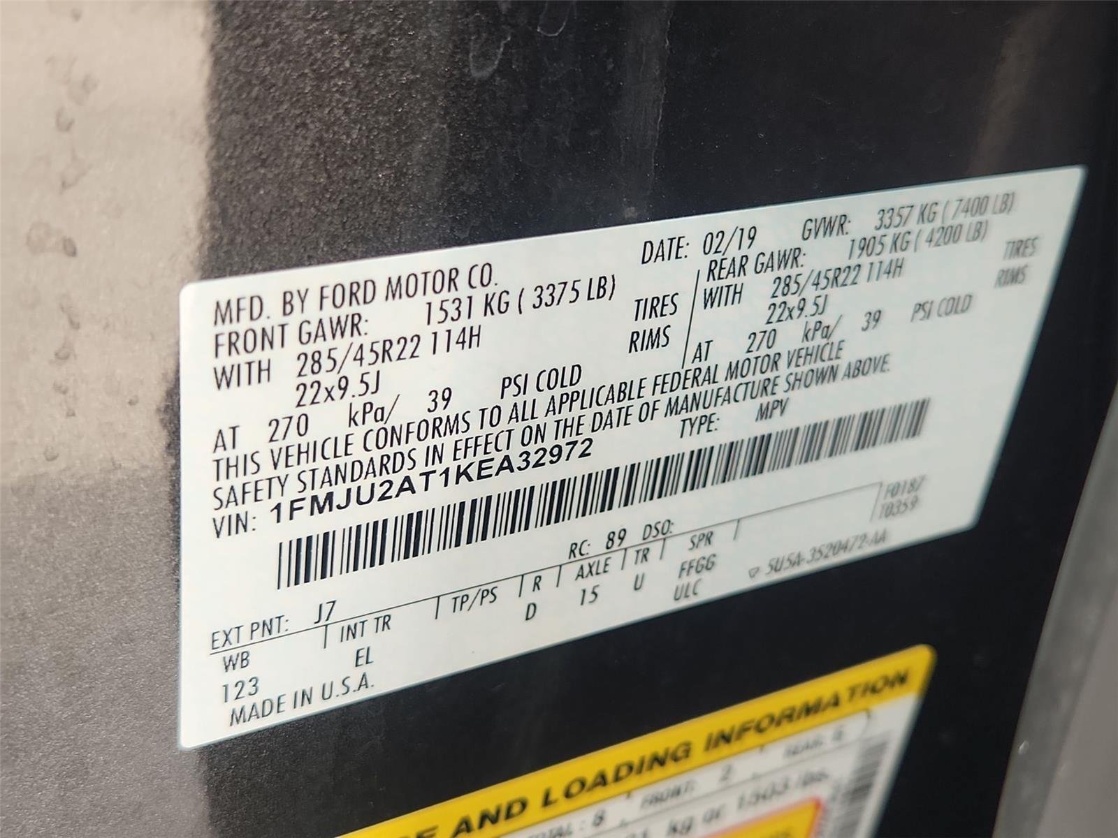 Used 2019 Ford Expedition Limited w/ Equipment Group 302A AWD/4WD image 35