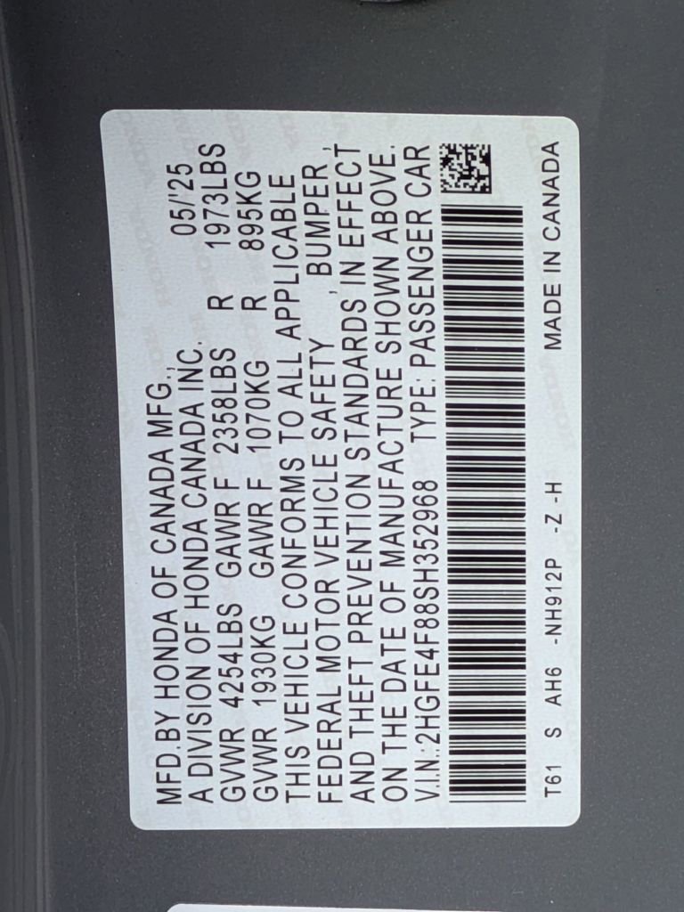 Certified 2025 Honda Civic Sport image 25