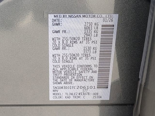 New 2026 Nissan Pathfinder Platinum w/ Cargo Package image 13