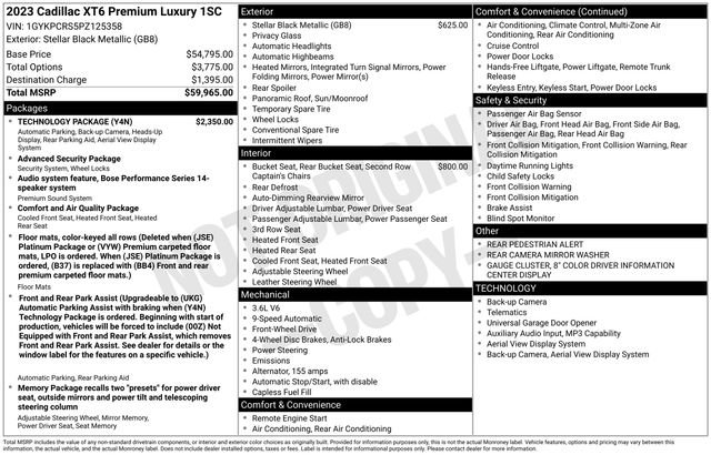 Certified 2023 Cadillac XT6 Premium Luxury w/ Technology Package FWD image 7