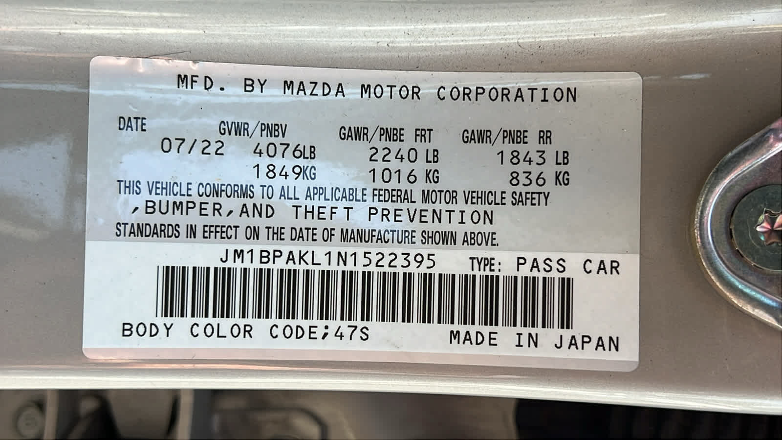 Used 2022 MAZDA MAZDA3 s FWD image 30