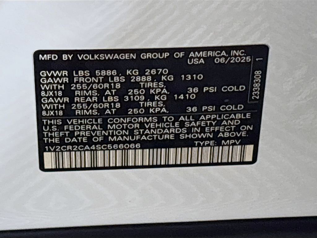 New 2025 Volkswagen Atlas Peak Edition SE image 25