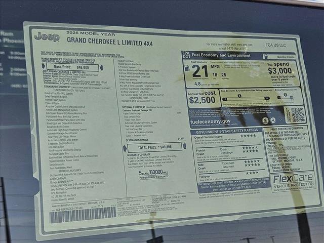New 2025 Jeep Grand Cherokee L Limited w/ Trailer Tow Package image 18
