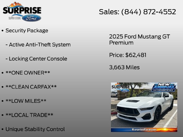 Used 2025 Ford Mustang GT Premium w/ GT Performance Package RWD image 18