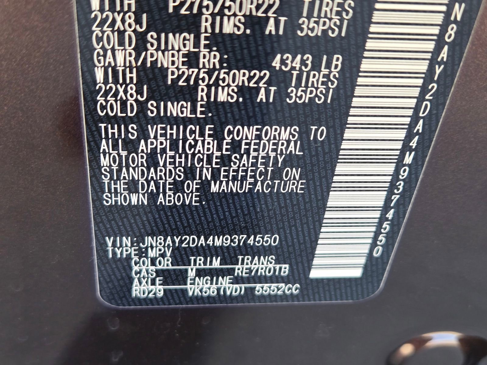 Used 2021 Nissan Armada Platinum w/ Captain's Chairs Package image 34