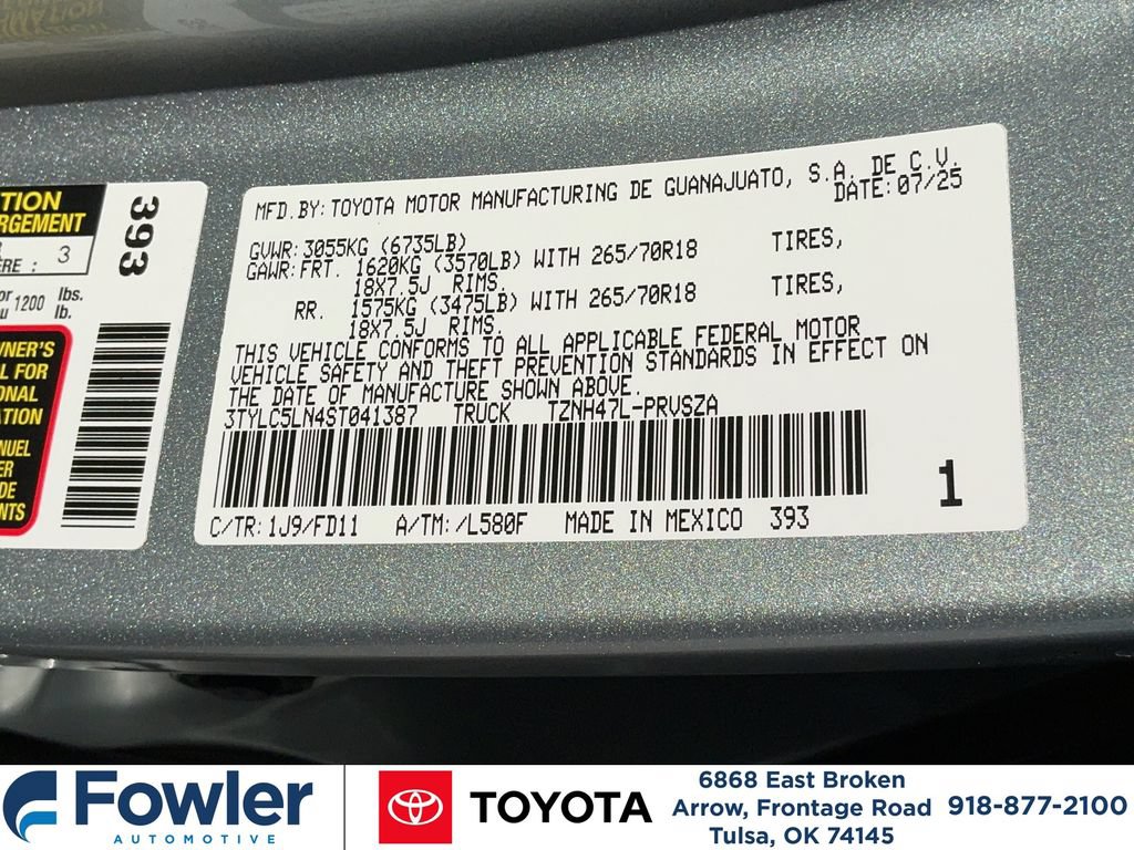Certified 2025 Toyota Tacoma TRD Off-Road w/ TRD Off Road Upgrade Package AWD/4WD image 26