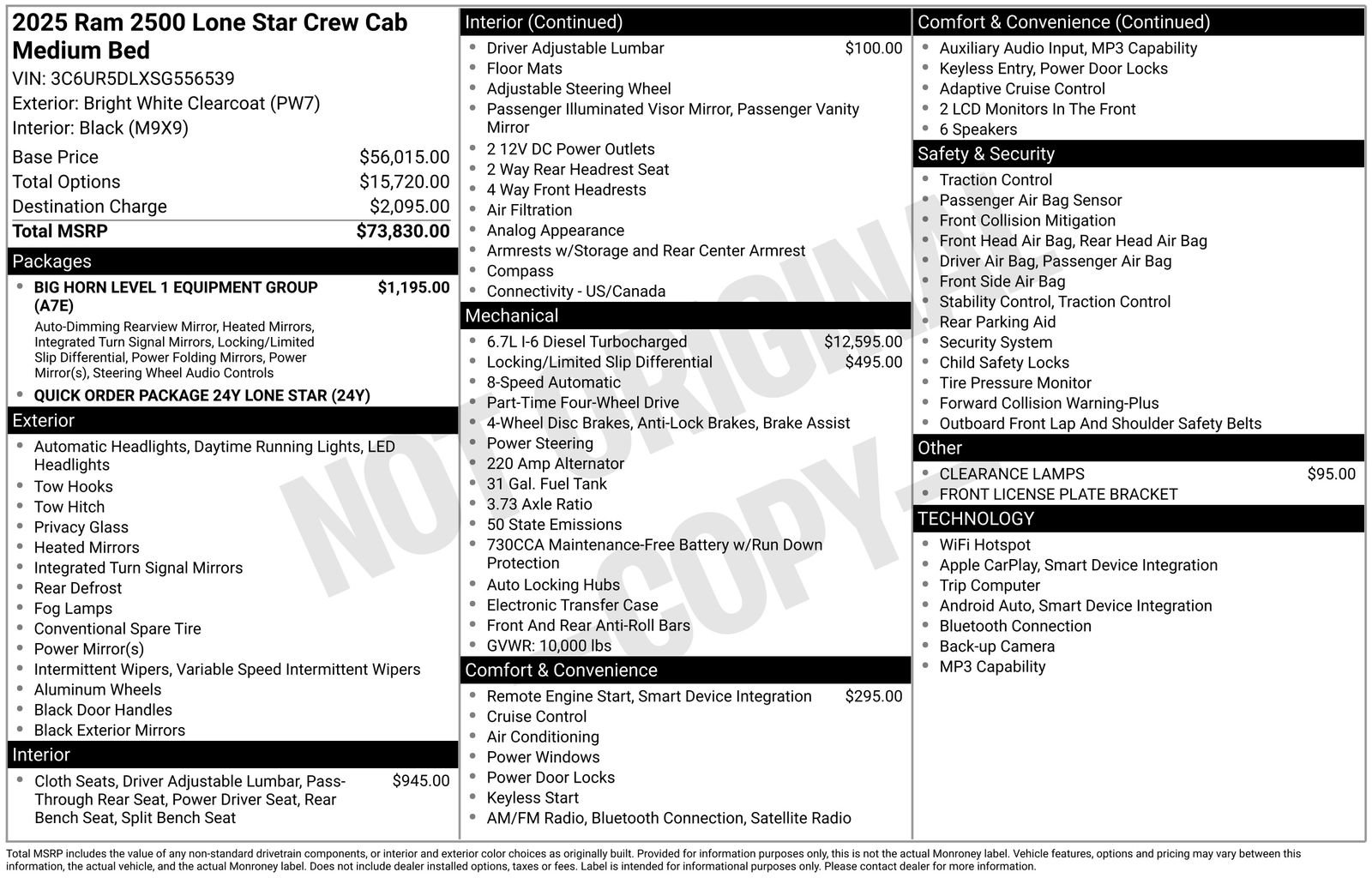 New 2025 RAM 2500 Lone Star image 23