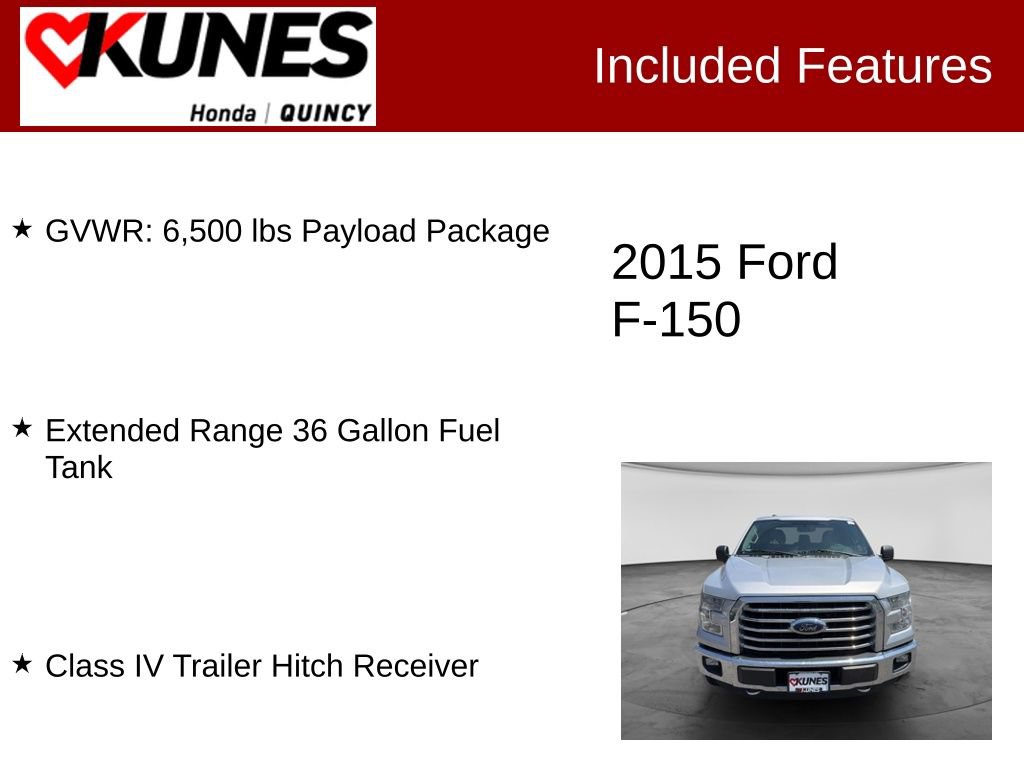 Used 2015 Ford F150 XLT w/ Equipment Group 301A Mid AWD/4WD image 2