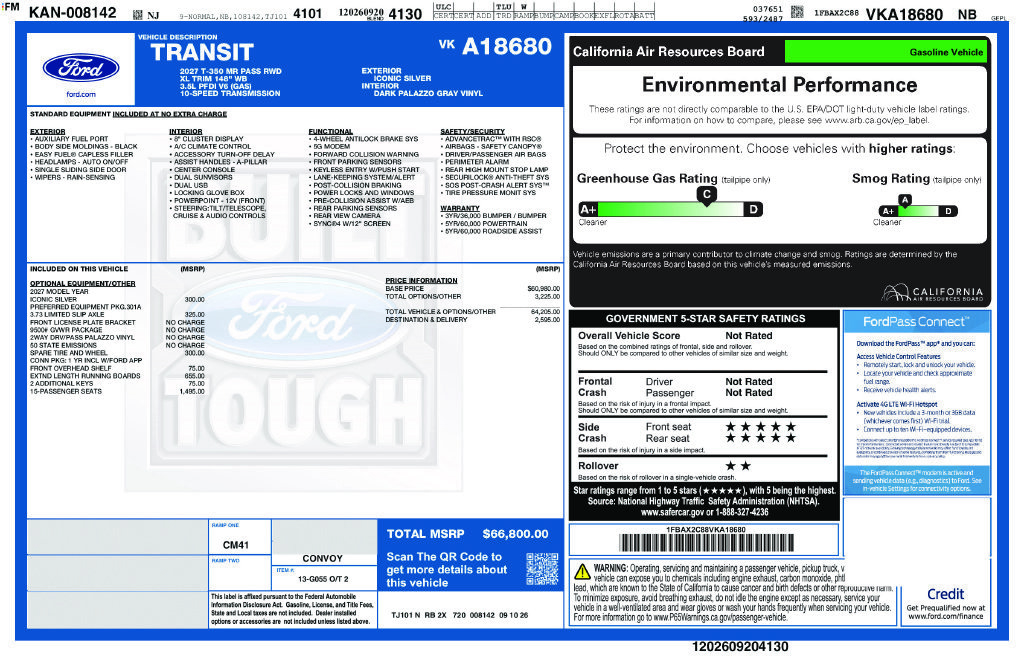 New 2027 Ford Transit 350 XL RWD image 4