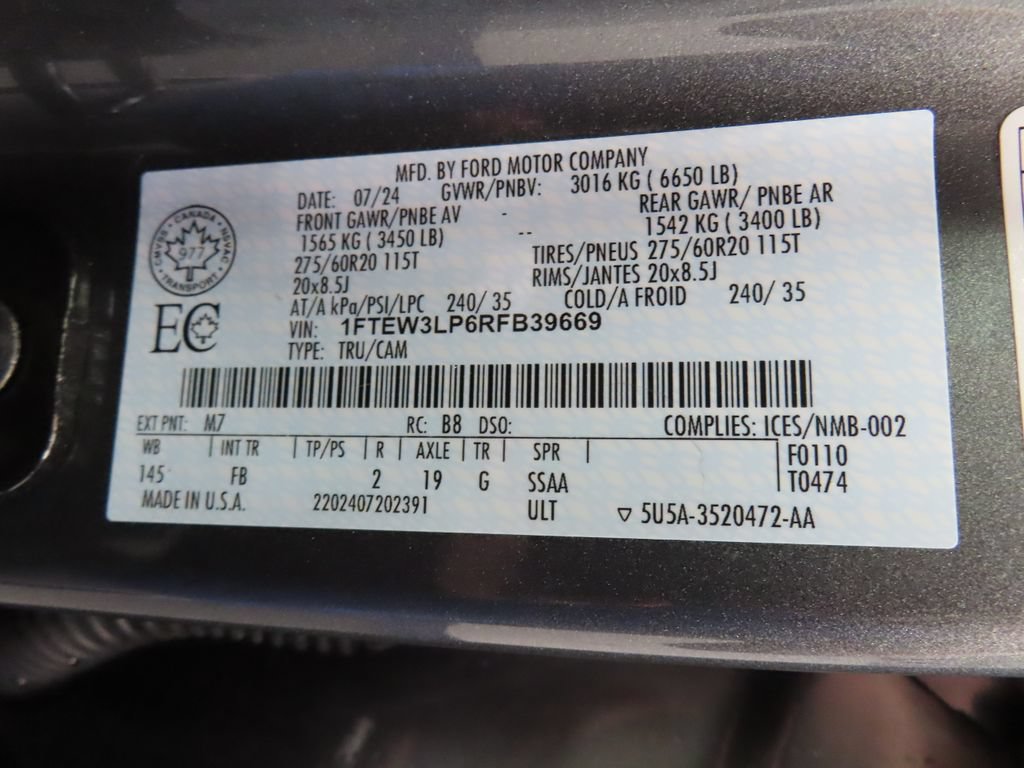 Used 2024 Ford F150 XLT w/ Equipment Group 302A MID AWD/4WD image 62