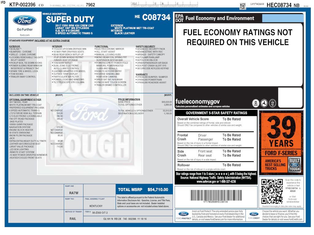 Used 2017 Ford F250 Lariat w/ Lariat Value Package AWD/4WD image 4