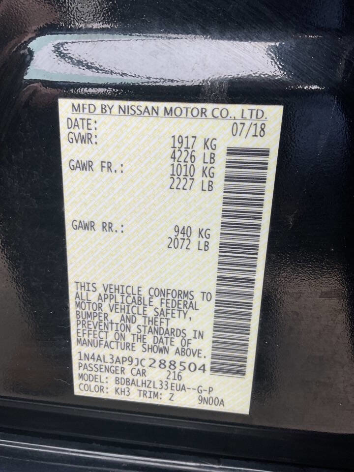 Used 2018 Nissan Altima 2.5 SR w/ SR Special Edition FWD image 18