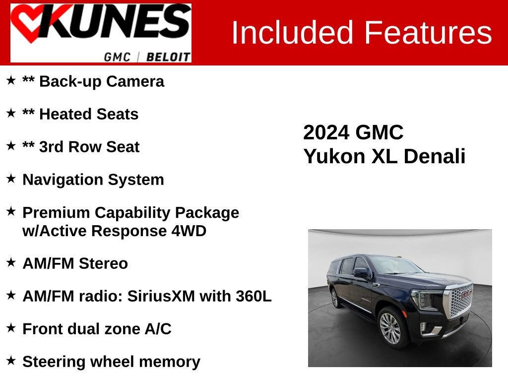 Used 2024 GMC Yukon XL Denali w/ Advanced Technology Package AWD/4WD image 2